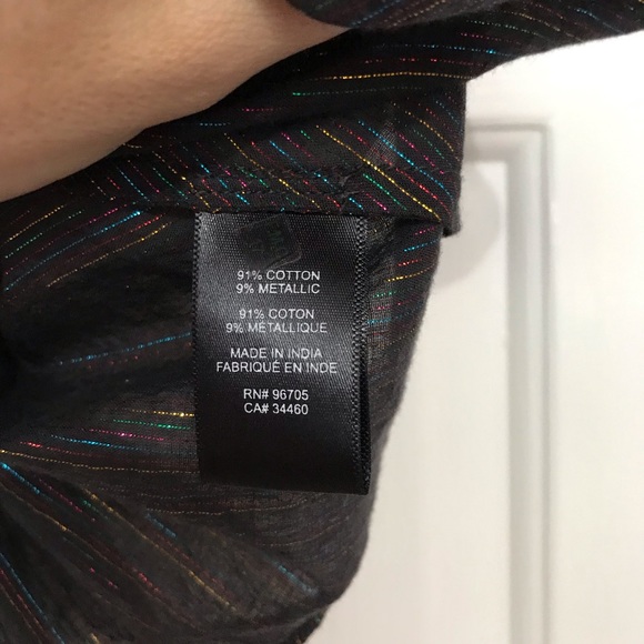 Rebecca Taylor Metallic Lurex Rainbow Stripe Top - Picture 8 of 8